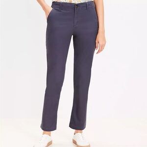 LOFT Monroe Slim Chino Pants in Navy